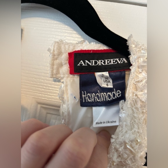 Andreeva Mulitcolor Knit Dress Handmade Unique Size 6 - Picture 8 of 15